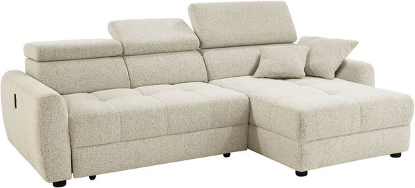 Jockenhöfer Gruppe Ecksofa Move L-Form, B: 270 cm, mit 60 cm elektr. Sitztiefenverstellung, 140kg Belastbarkeit je Sitz, Kopfteilverstellung & USB-Anschluss