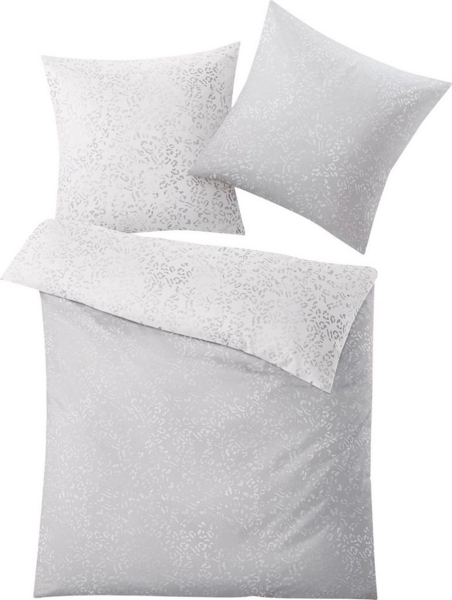 Kleine Wolke Wendebettwäsche Lea, Mako-Satin, 2 teilig, mit kleinen Blättern