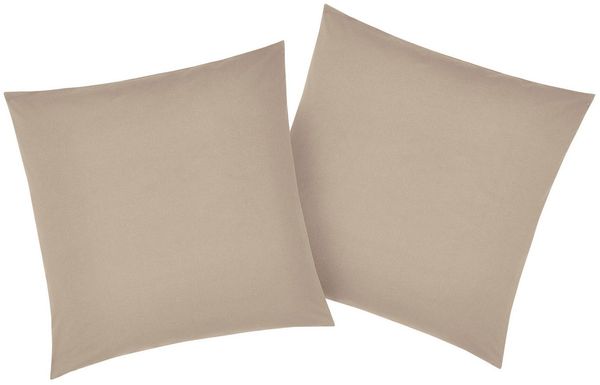 OTTO home Kissenbezüge Luisa, (2 Stück), aus 100% Baumwolle, mit Reißverschluss, atmungsaktiv, uni