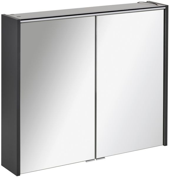 Fackelmann DENVER LED Spiegelschrank 80 cm breit, Anthrazit