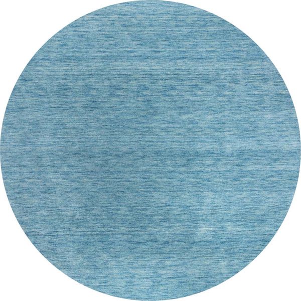 Gabbeh Teppich - Softy - Uni 200 x 200 cm - hellblau - rund