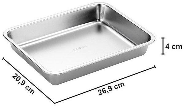 PROREGAL® Grillpfanne Edelstahl Grillschale & Auffangschale, klein