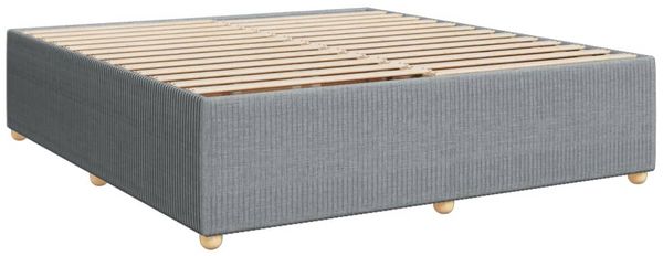 vidaXL Boxspringbett mit Matratze Hellgrau 180x200 cm Stoff 3294435 Bild 10