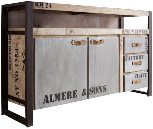 Sideboard Mango 145x40x85 natur bedruckt FACTORY #143