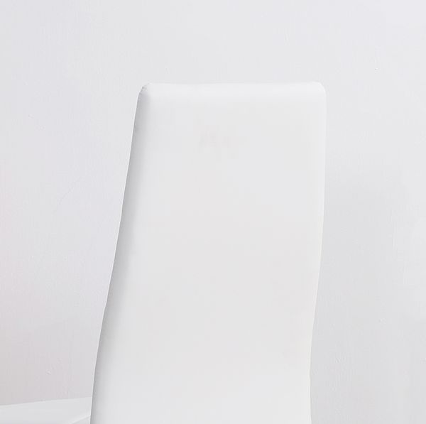 Esszimmerstuhl-Set 4er 50 x 41 x 97 cm – gepolstert mit Kunstleder und Stahlrahmen in Weiß Bild 7