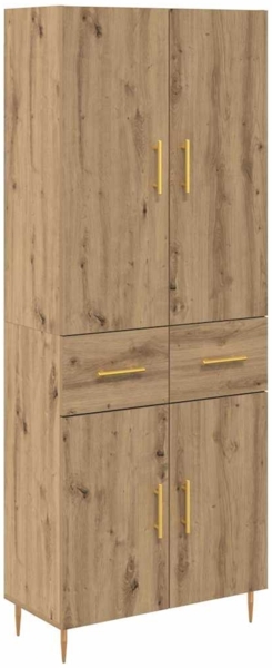 vidaXL Highboard Artisan-Eiche 69,5 x 34 x 180 cm Holzwerkstoff 3415898 Bild 1