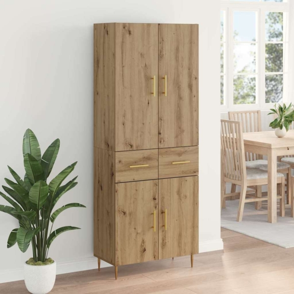 vidaXL Highboard Artisan-Eiche 69,5 x 34 x 180 cm Holzwerkstoff 3415898 Bild 3