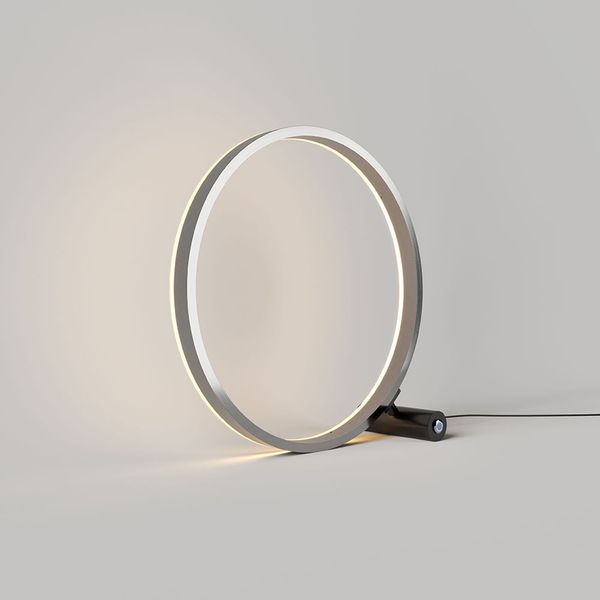s.luce LED Ring Tischleuchte Direkt oder Indirekt Schwarz, Aluminium Ø 40cm