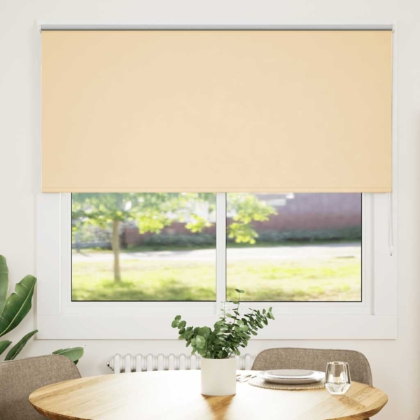 vidaXL Verdunkelungsrollo Beige 145x130 cm Stoffbreite 141,6 cm 4010721