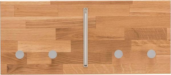 Wandgarderobe Hakenleiste KIRSA 50 cm Wildeiche massiv geölt
