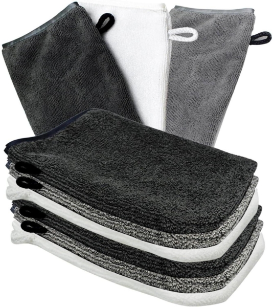 YYTECH Waschhandschuhe 6 Stück Premium Frottee 100% Baumwolle 16x21cm