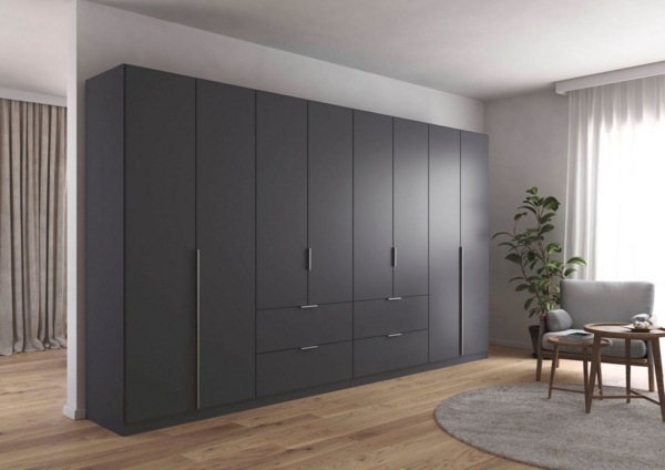 rauch Drehtürenschrank Kleiderschrank Schrank Garderobe AGORDO mit Dekor- oder Hochglanzfront (in zwei Griff-Farben, Breiten 91-360 cm) mit Außenschubkästen, in 7 Breiten und 2 Höhen MADE IN GERMANY Bild 2