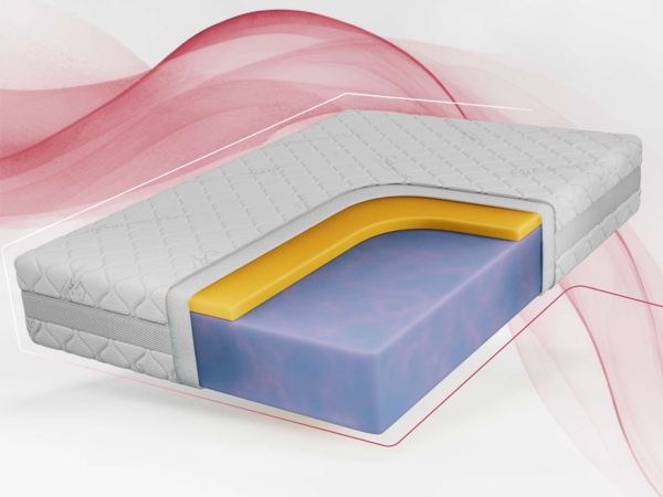 Schaummatratze mit abnehmbarer Abdeckung, Höhe 22 cm, Kaltschaum Matratze H2, Antiallergischer Bezug, Visco Schaum - 160 x 200 cm - DIVO - SIVO
