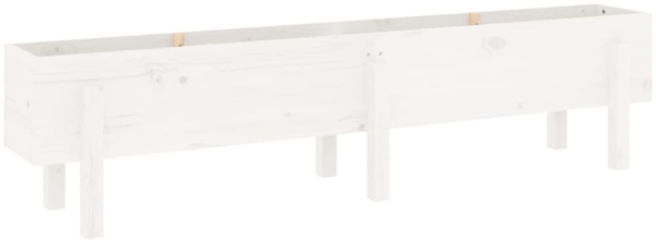 vidaXL Hochbeet Weiß 160x30x38 cm Massivholz Kiefer 825192