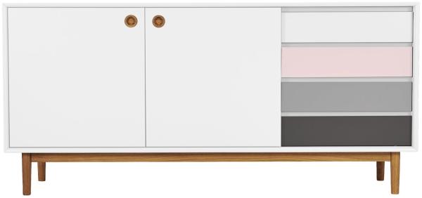 Sideboard 'Tom Tailor 2907' - Weiß/ Rosa