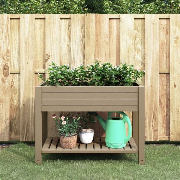 vidaXL Hochbeet Hellbraun 110x45x79 cm Polypropylen 364176