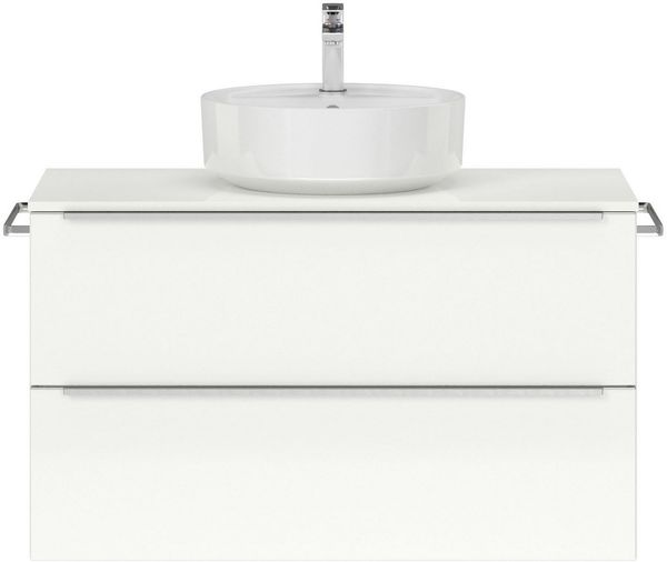nobilia® Badmöbel-Set Alvene, (1-St, vormontiert, mit Soft-Close), Hochglanz Front, in vier Breiten