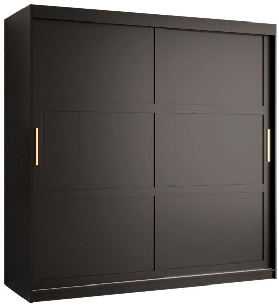 Kleiderschrank Kirtan Rotuni 1 180 (Farbe: Schwarz, Größe: 180 cm)