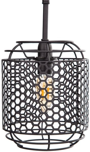 Hängeleuchte, Rattan, Käfig schwarz, L 74 cm Bild 10