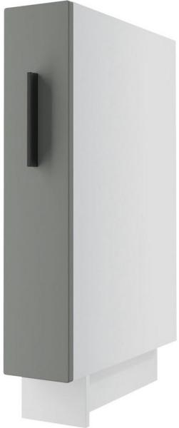 Apothekerunterschrank KVANTUM 15cm mit Metallauszug Farbe und Ausführung weiß matt / weiß (Q-D15/kargo)