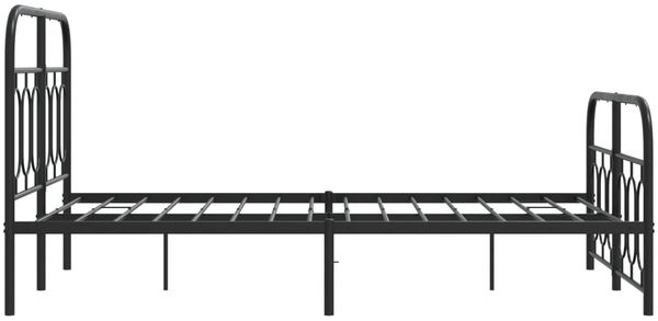 vidaXL Bettgestell mit Kopf- und Fußteil Metall Schwarz 120x200 cm 377133 Bild 5