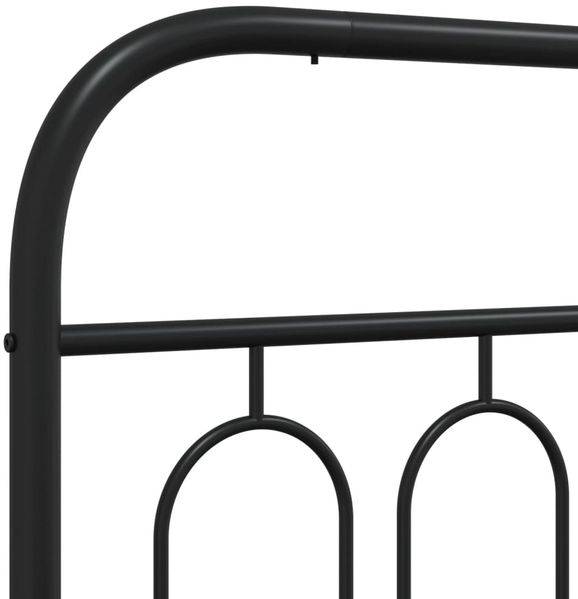 vidaXL Bettgestell mit Kopf- und Fußteil Metall Schwarz 120x200 cm 377133 Bild 7