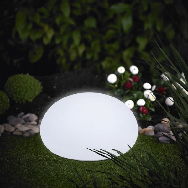 MeLiTec Solar Gartenleuchte LK02-6 flache Kugel Ø 35cm RGB
