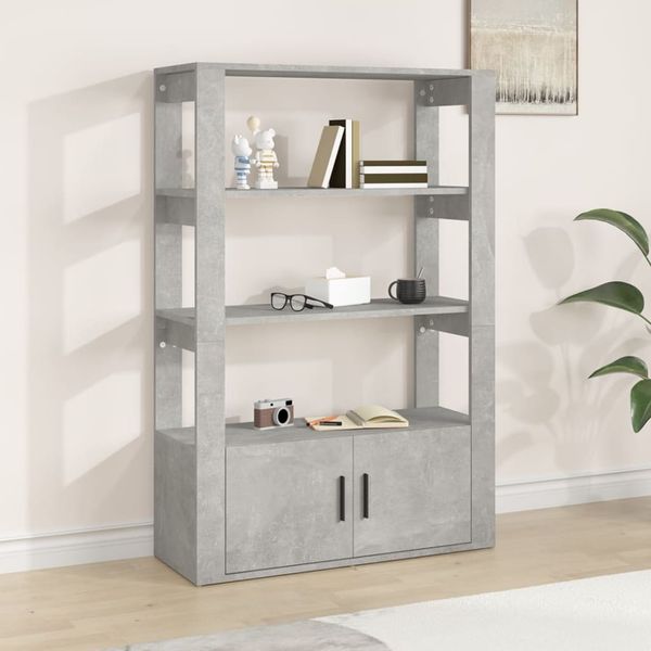 vidaXL Sideboard Betongrau 80x30x119,5 cm Holzwerkstoff 819472
