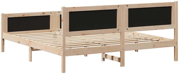 vidaXL Bettgestell Braun und Schwarz 180 x 200 cm Massivholz Kiefer 3394305 Bild 6
