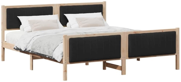 vidaXL Bettgestell Braun und Schwarz 180 x 200 cm Massivholz Kiefer 3394305 Bild 2