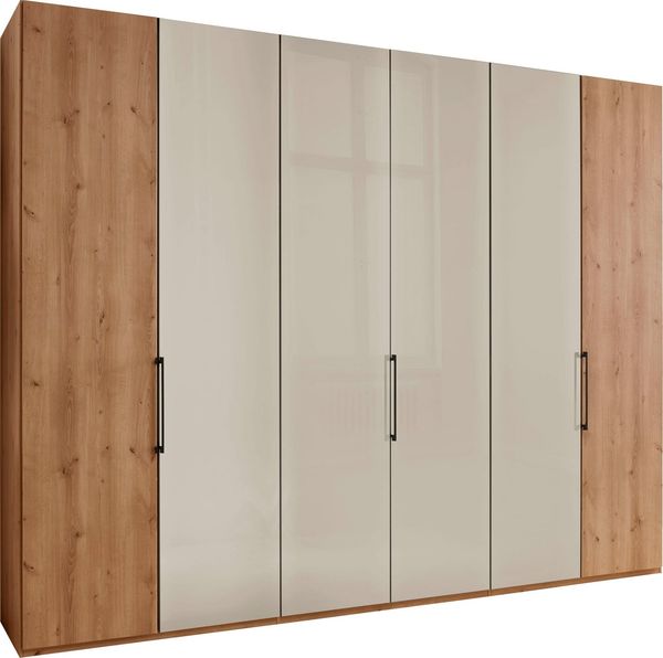WIEMANN Kleiderschrank Monaco mit Teil-Glasfront sowie hochwertige Beschläge inkl. Türdämpfung