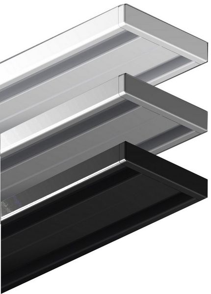 Garduna Vorhangschiene Wendeschiene, Aluminium, 1 oder 2-läufig, Aluminium