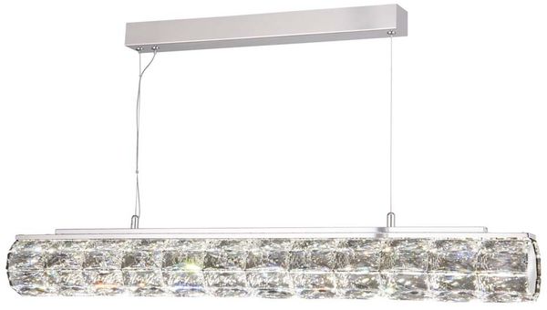 LED Hängeleuchte, Kristalle, Glas, dimmbar, H 150 cm, REMY
