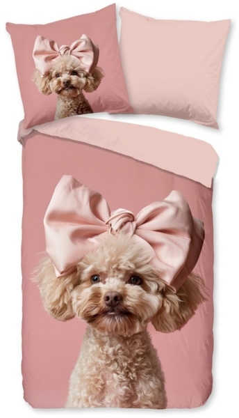 Good Morning Kinder Bettwäsche 135x200 Roxy Wende Pudel Hund rosa 33234