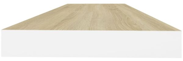 vidaXL Schweberegale 4 Stk. Eichen-Optik und Weiß 80x23,5x3,8 cm MDF 326581 Bild 6