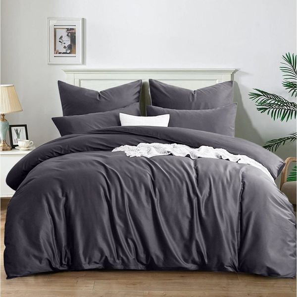 Elegear Bettwäsche Bettwäsche 135×200/155x220/200x200cm Mikrofaser Bettwäsche-Set, Mikrofaser aus Polyester, 3 teilig, Bettbezug+Kopfkissenbezug*2, atmungsaktiv, weich für alle Jahreszeiten
