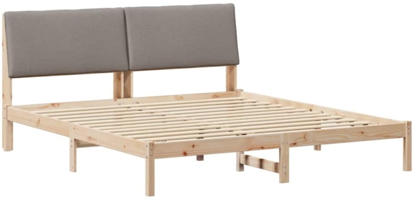 vidaXL Bettgestell Braun und Taupe 180 x 200 cm Massivholz Kiefer 3394366