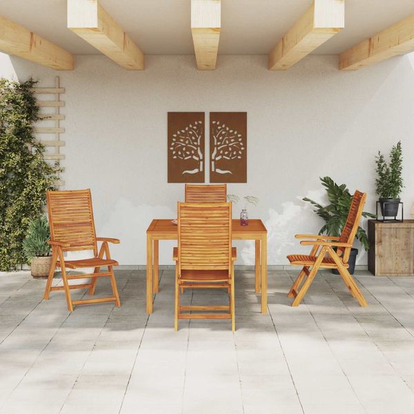 vidaXL Garten Essgruppe 5 pcs Braun Massivholz Akazie 3375633