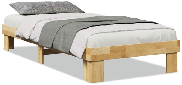vidaXL Bettgestell ohne Matratze 90x190 cm Massivholz Eiche 851957