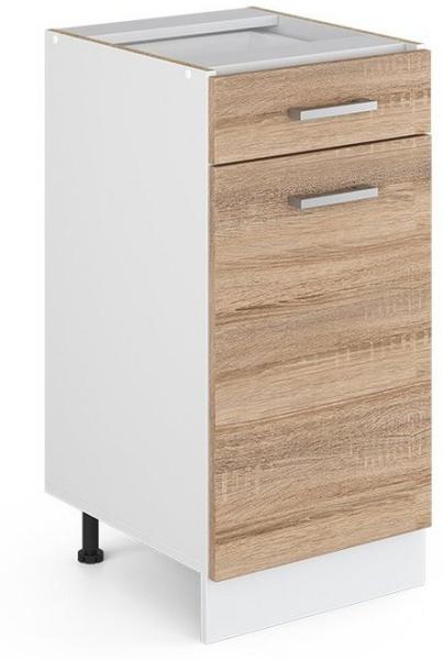 Vicco Küchenschrank R-Line Hängeschrank Unterschrank Küchenzeile Küchenunterschrank Arbeitsplatte, Möbel verfügbar in anthrazit und weiß (Sonoma ohne Arbeitsplatte, Schubunterschrank 40 cm)