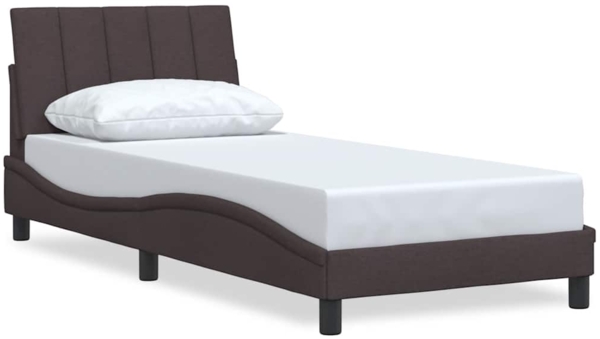 vidaXL Bettgestell ohne Matratze "Hanko" Dunkelbraun 80x200 cm Stoff 3310352