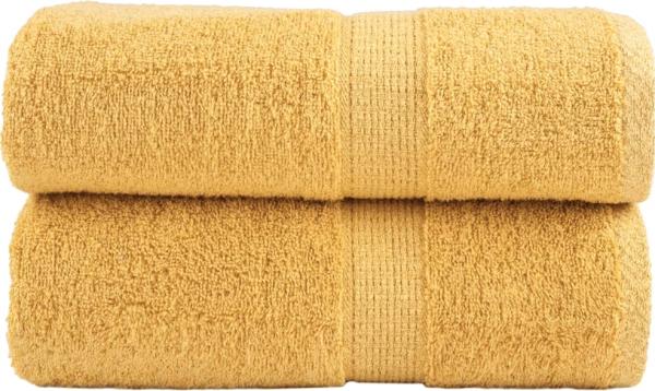 vidaXL Premium-Seiftücher SOLUND 2 Stk. Gold 30x30 cm 600 g/m² 137275