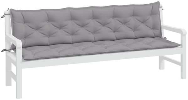 vidaXL Gartenbank-Auflagen 2 Stk. Grau 200x50x7 cm Oxford-Gewebe 361736 Bild 3