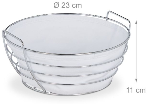 Runder Brotkorb Metall mit Stoffeinsatz 10031045_49 Bild 4