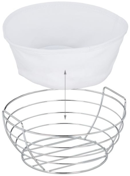 Runder Brotkorb Metall mit Stoffeinsatz 10031045_49 Bild 6