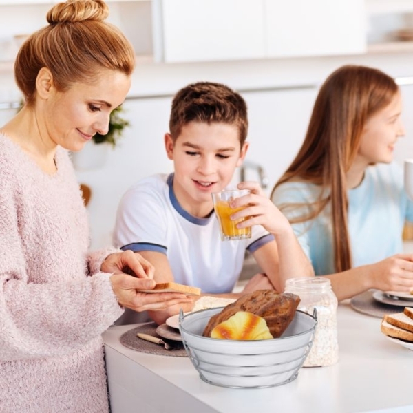 Runder Brotkorb Metall mit Stoffeinsatz 10031045_49 Bild 3