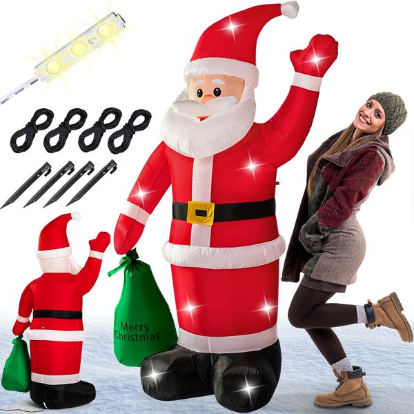 Monzana Weihnachtsmann mit Beleuchtung aufblasbar