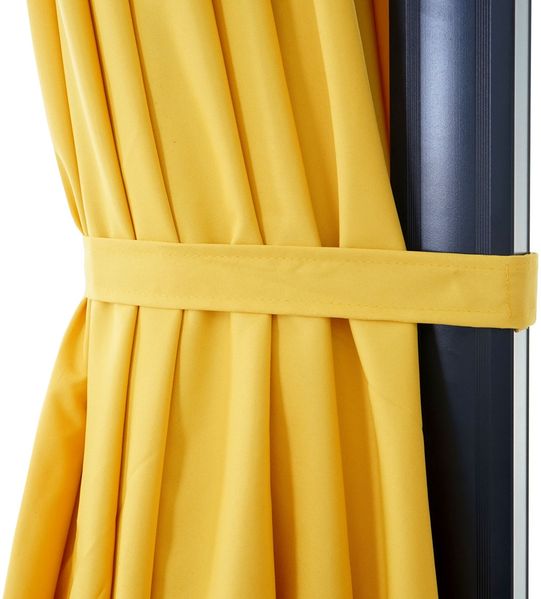 Gastronomie-Ampelschirm HWC-A96, Sonnenschirm 3x3m (Ø4,24m) Polyester Alu/Stahl 23kg ~ gelb mit Ständer Bild 7