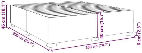 vidaXL Bettgestell ohne Matratze Schwarz 200x200 cm Stoff 3284501 Bild 9
