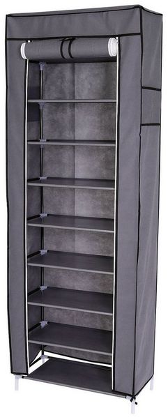 dibea Faltschrank schmal mit Vlieshülle 60 x 160 x 30 cm, grau